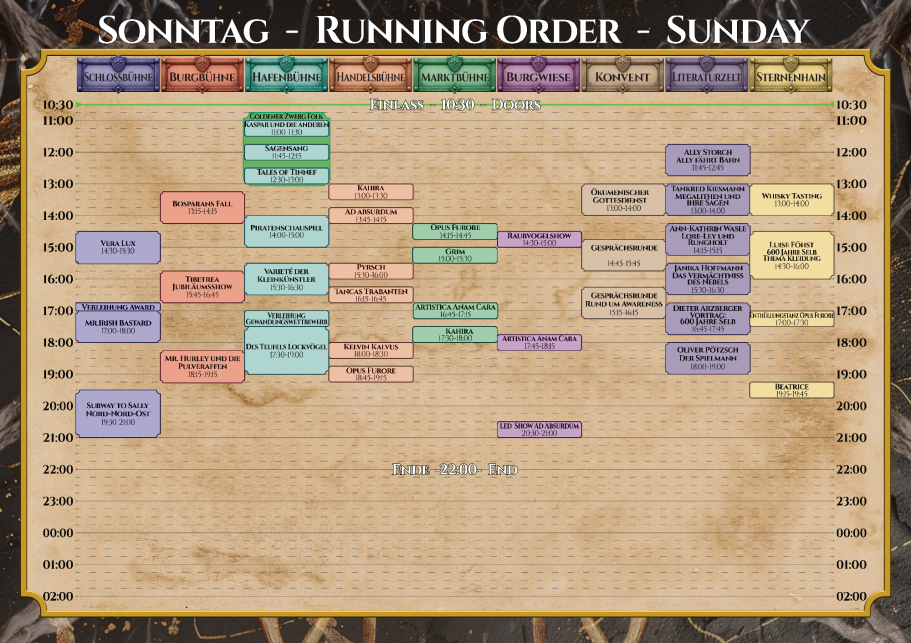 Festival-Mediaval Running-Order Sonntag Festival-Mediaval Running-Order Sonntag